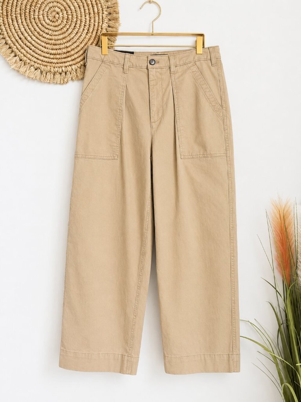 Banana Republic NEW British Khaki Authentic Chino Cropped Barrel Pant SZ 6 Chic - Picture 10 of 10